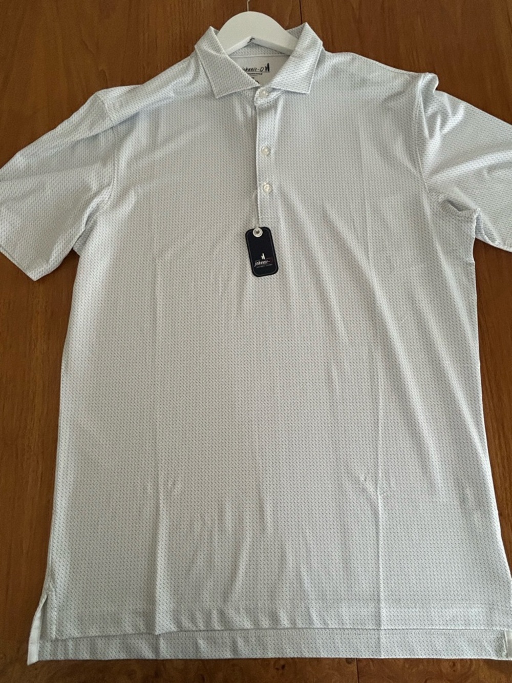 johnnie-O Light Blue Micro-Pattern Polo